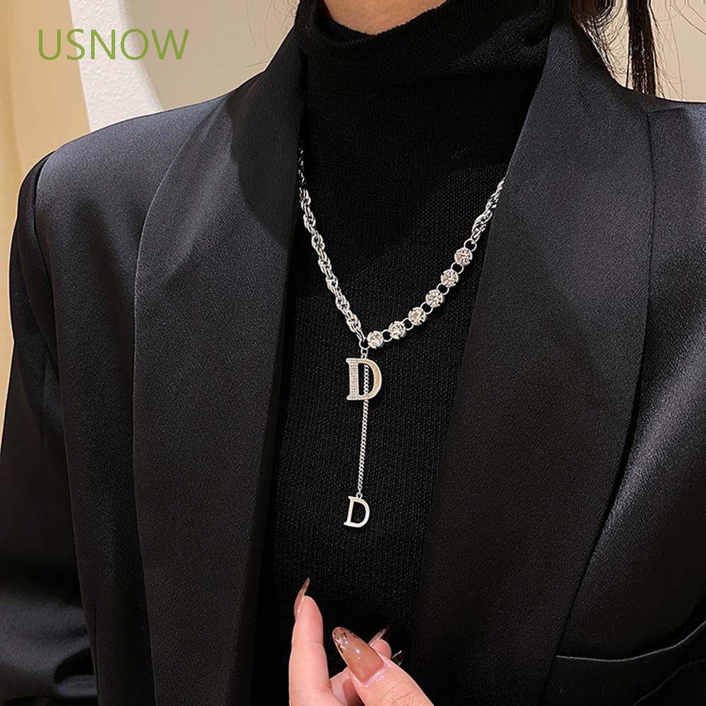 Vòng cổ hợp kim mặt chữ D phong cách Hàn Quốc thời trang cho nữ