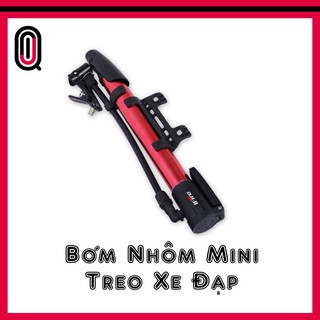 Bơm Nhôm Mini Treo Xe Đạp Phù Hợp Nhiều Loại Van