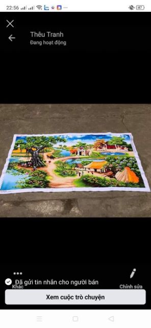 Tranh đính đá phong cảnh đồng quê df486 . Y8276  y8274 , y8275