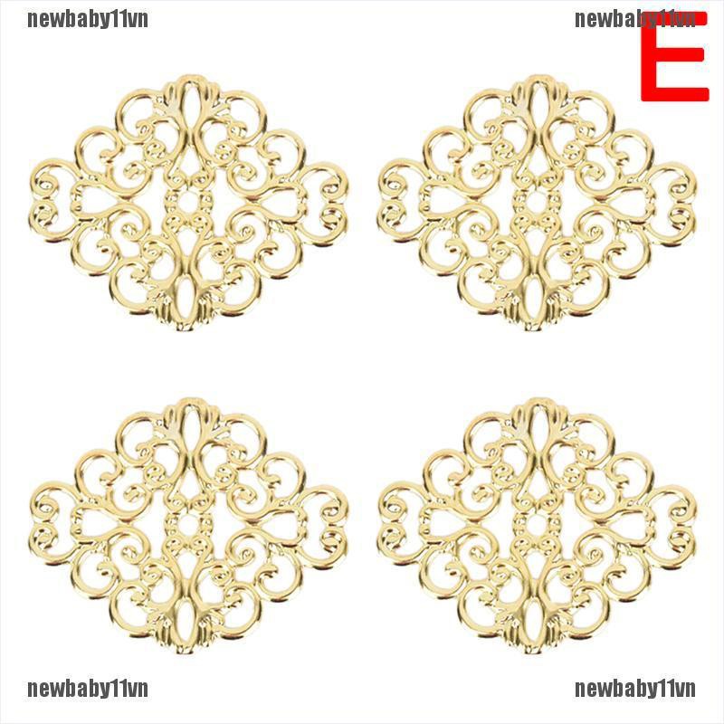 Bộ 100 Phụ Kiện Hoa Nối Bằng Kim Loại Dùng Làm Trang Sức DIY