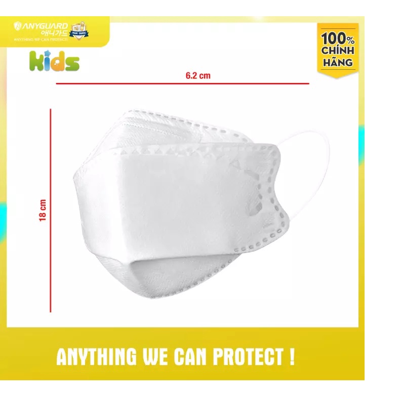 Khẩu Trang Trẻ Em KF94 3D Cao Cấp Chống Bụi Siêu Mịn 0.4um Anyguard Hàn Quốc Chính Hãng - 베이비 마스크 - Face Mask For Kids