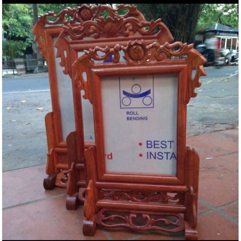 Khung ảnh thờ gỗ hương cao cấp