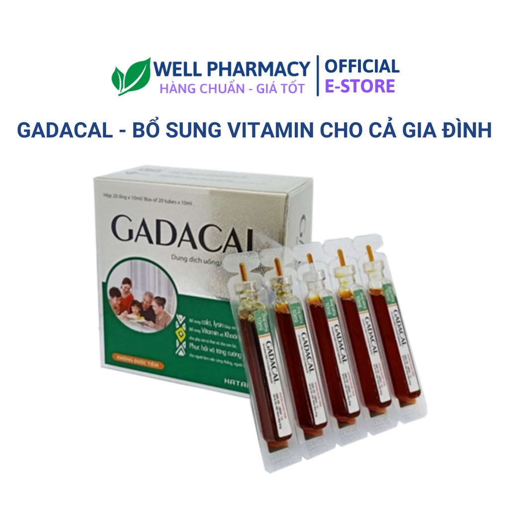 GADACAL BỔ SUNG VITAMIN CHO CẢ GIA ĐÌNH 20 ống *10ml