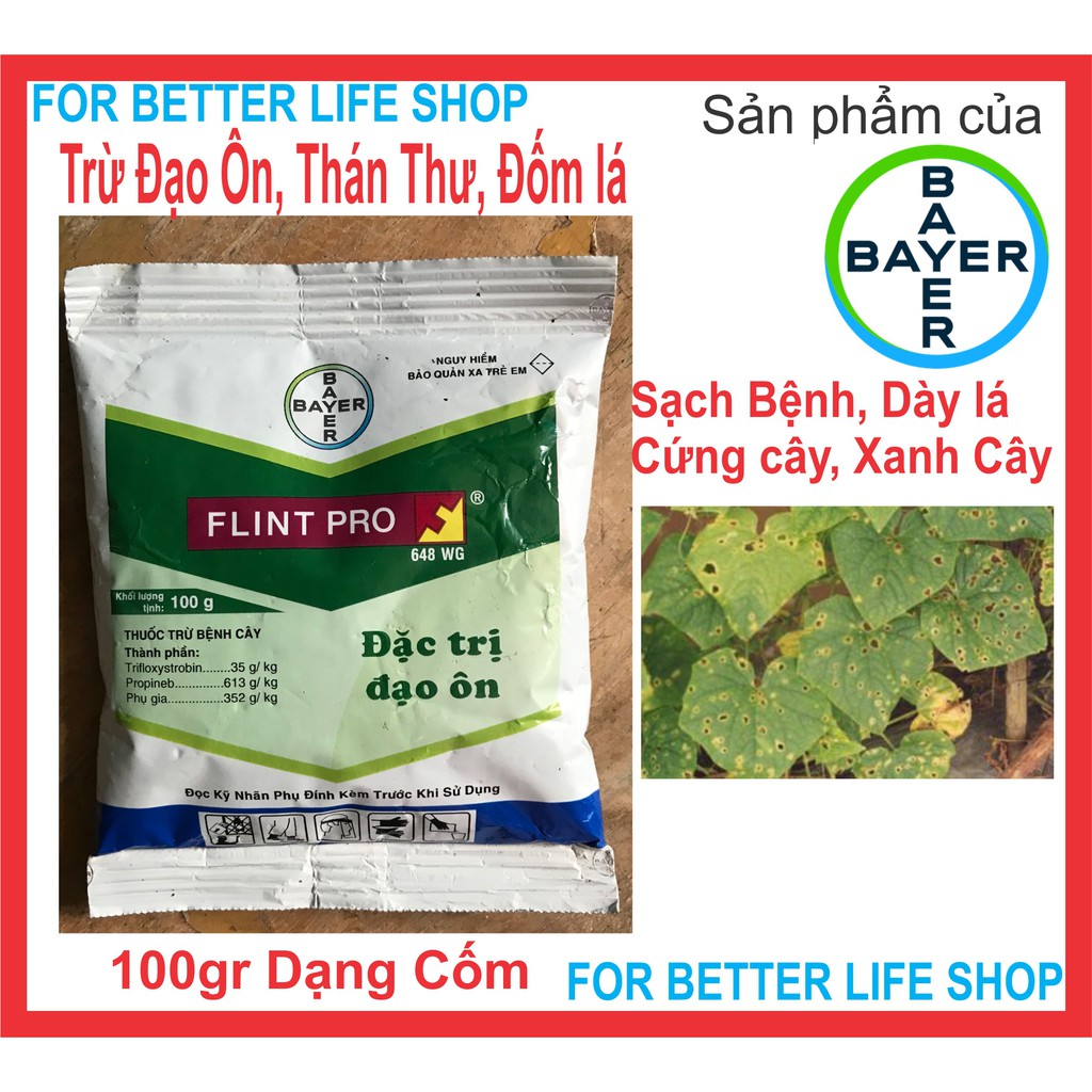 Trừ Đạo Ôn, Thán Thư, Đốm Lá FLINPRO 648WG gói 100gr