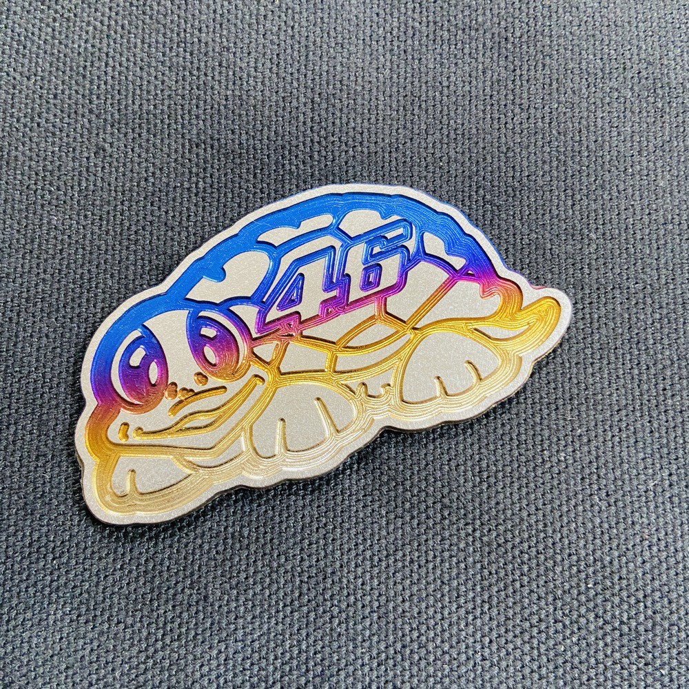 [ROSSI MOTO GP] TEM HOẠT HÌNH TRANG TRÍ XE MÁY, TEM TITANNIUM HOẠT HÌNH LOGO RÙA 46 SIÊU NGỘ NGHĨNH