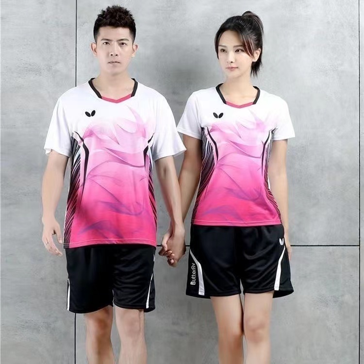 Bộ Đồ Thể Thao Bóng Bàn Phối Lưới Nhanh Khô Thời Trang Mùa Hè Cho Nam Và Nữ