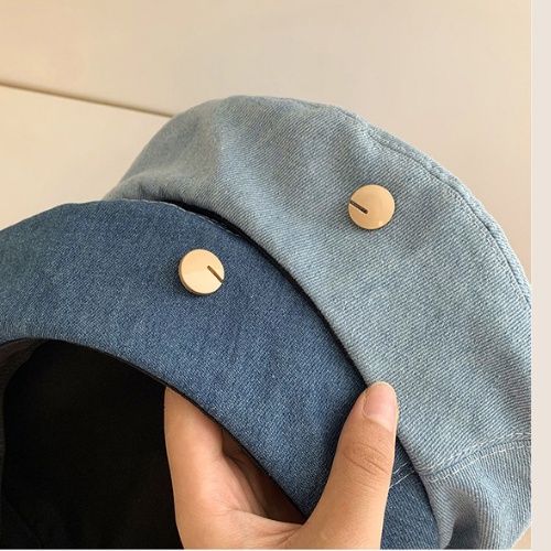 Mũ beret denim cao cấp phong cách Ullzang sành điệu, mũ nồi nữ mã BR8