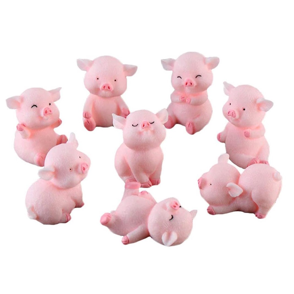 Aaron1 Đồ trang trí Chú Heo Hồng Hoạt Hình Mini Trang Trí Cho Nhà Búp Bê