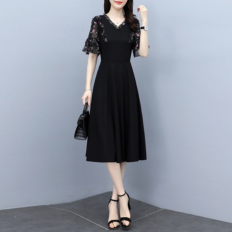 Đầm trung niên sang trọng cho mẹ bigsize thiết kế dáng xòe cao cấp dự tiệc K03 - WB WOMAN & BEAUTY | BigBuy360 - bigbuy360.vn