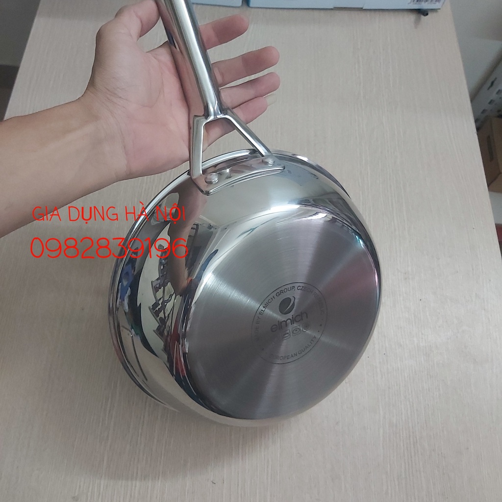 Chảo xào sâu lòng chống dính inox Elmich Trimax CZ 3835 20cm,  3836 24cm, 3837 26cm, 3838 28cm