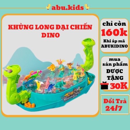 Bộ khủng long đại chiến DINO - Đồ chơi tương tác đấu trường khủng long ABUSHOP54