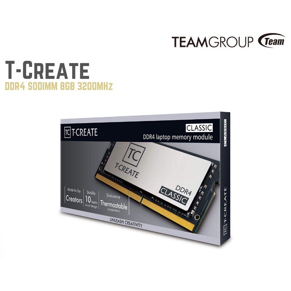 Ram Laptop 8gb Team DDR4 3200 T-Create Classic - Hàng chính hãng