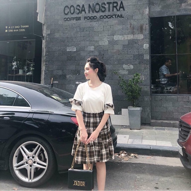 Set váy kẻ