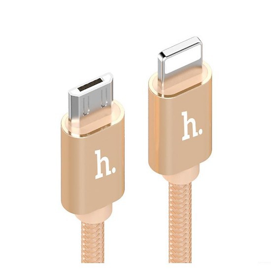 Cáp Sạc Hoco X2 dài 1M - 2 đầu Micro USB và Lightning - sạc điện thoại androi iphone ipad - Chính Hãng