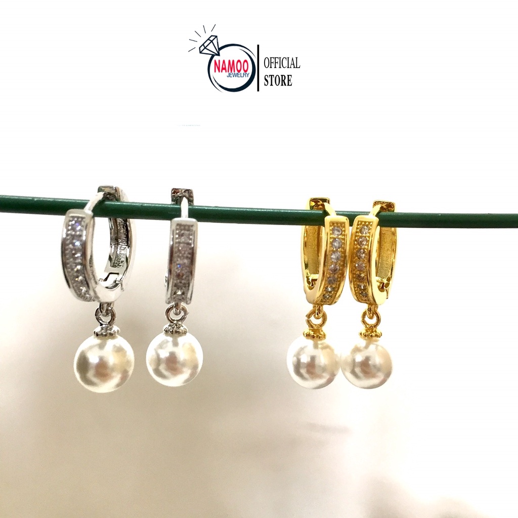 Khuyên Tai Nữ Bạc S925 mạ Vàng T567 T568 Namoo Jewelry