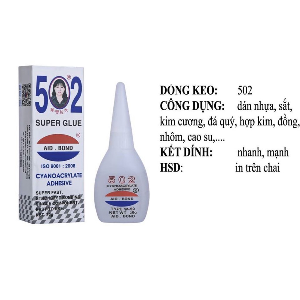 LOẠI TỐT Keo 502 AIDBOND Thuận Phong