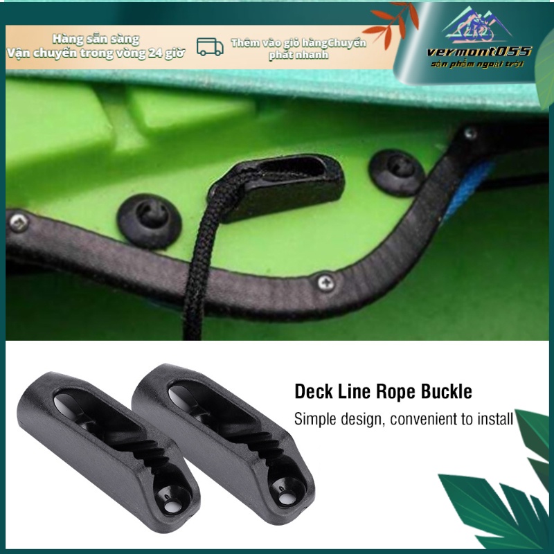 Hàng Hot 1 cặp dây đai dây nhựa màu đen bền cho thuyền kayak Xuồng chèo thuyền Hàng giao ngayVermont055