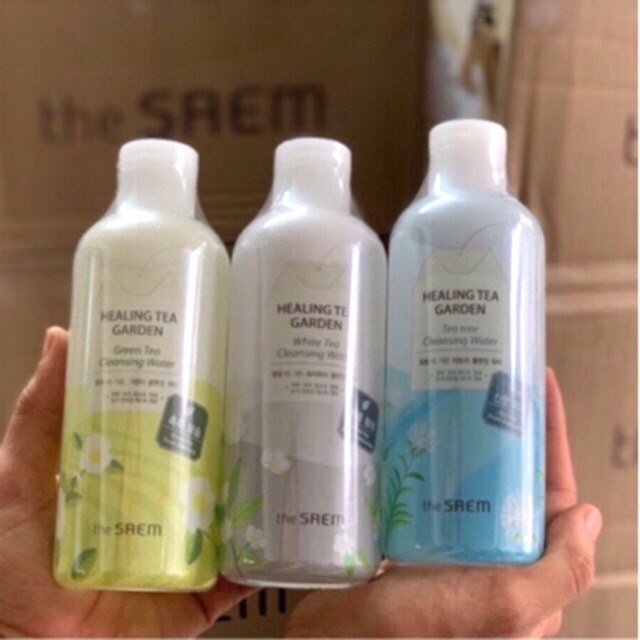 (chính hãng, date xa) NƯỚC TẨY TRANG THE_SAEM 𝐇𝐄𝐀𝐋𝐈𝐍𝐆 𝐓𝐄𝐀 𝐆𝐀𝐑𝐃𝐄𝐍 𝐂𝐋𝐄𝐀𝐍𝐒𝐈𝐍𝐆 𝐖𝐀𝐓𝐄𝐑 300ml