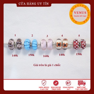 Sale charm glass chuẩn bạc 925 tại Trang sức bạc Venus