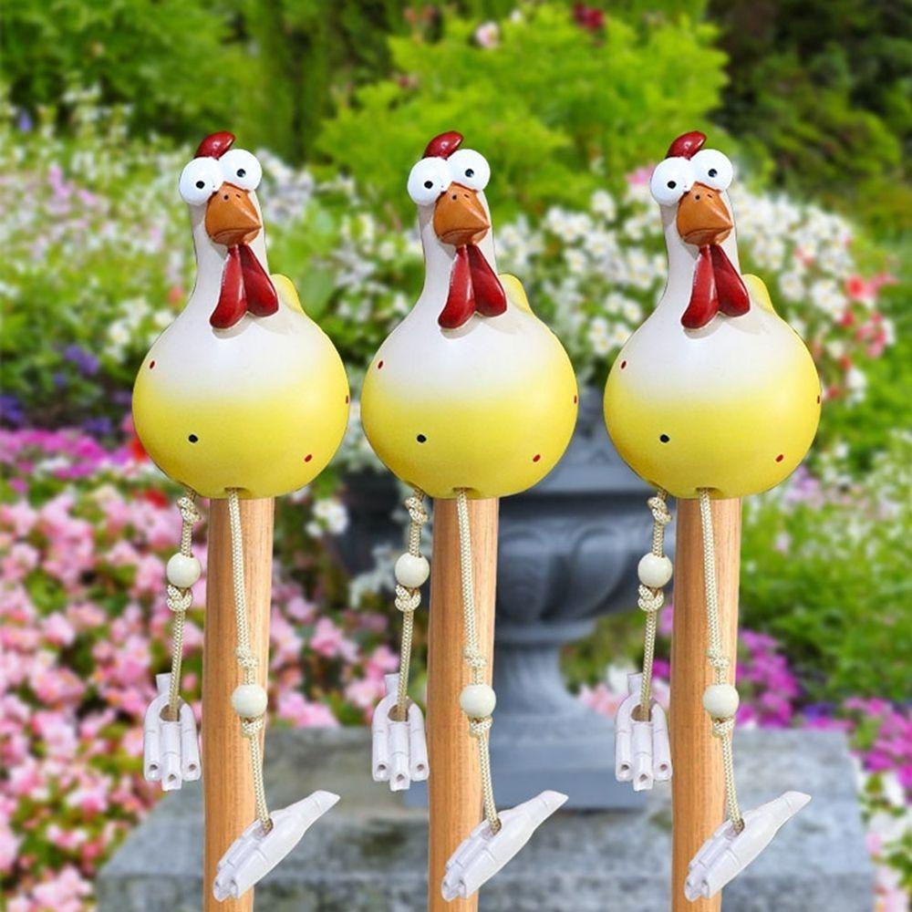 Aaron1 Tượng Gà Mắt To Bằng Nhựa Resin Dễ Thương Trang Trí Sân Vườn