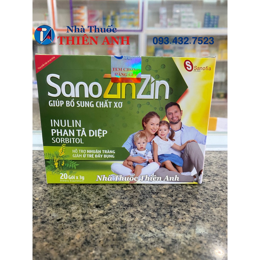 Thực phẩm hỗ trợ sức khỏe Sano Zinzin - bổ sung chất xơ, giúp nhuận tràng