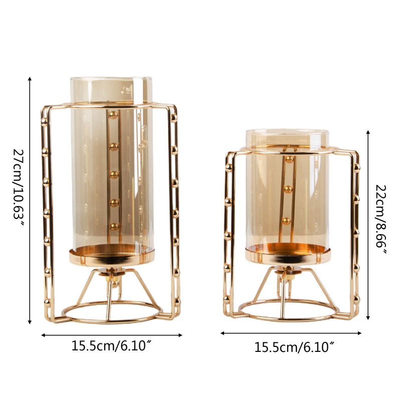 Chân Nến Thủy Tinh Để Bàn Trang Trí Nội Thất Kính
