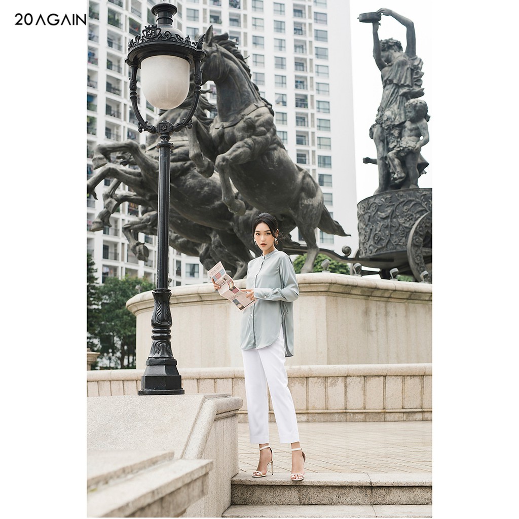 Quần Âu nữ công sở 92WEAR thiết kế túi chéo sườn QAA0127 | BigBuy360 - bigbuy360.vn