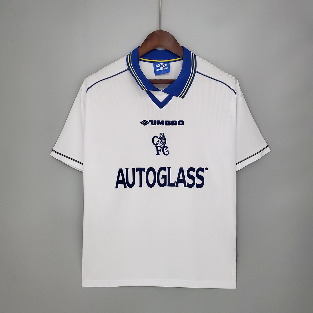 Bộ Quần Áo Bóng Đá In Logo Chelsea 98 / 00 Phong Cách Cổ Điển Thời Trang Cho Nam Và Nữ