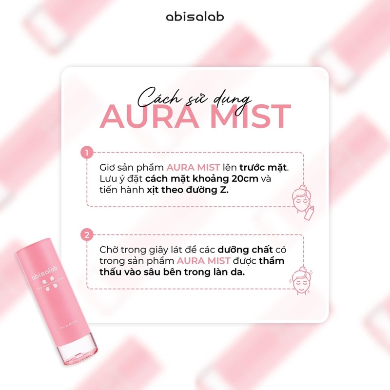 Xịt dưỡng căng bóng bảo vệ da Aura Mist Abisalab 60ml