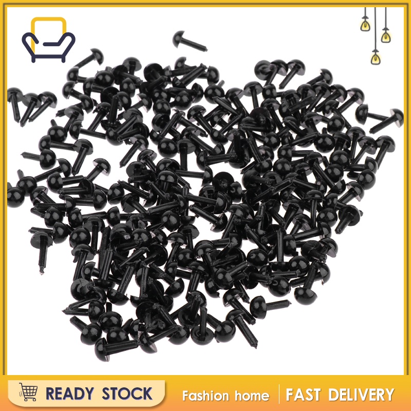 【Fashion home】 200pcs 5mm Plastic Safety Doll Eyes For Teddy Bear/Dolls/Stuffed Animal Toys