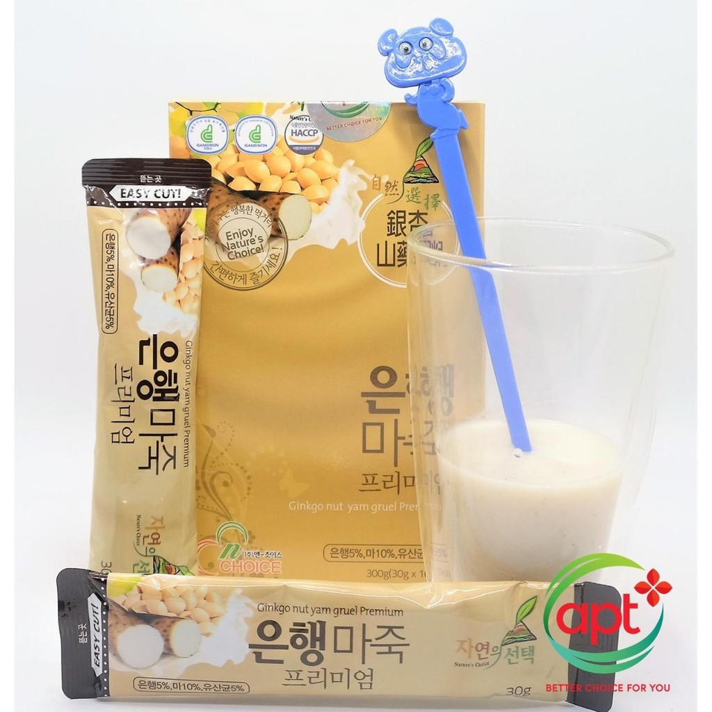 Bột ngũ cốc Hàn Quốc N-Choice bạch quả 300g - hộp 10 gói x 30g/gói