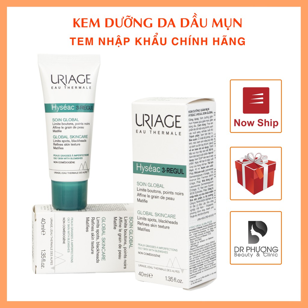 Kem dưỡng giảm mụn Uriage Hyseac 3 Regul Soin Global (40ml)