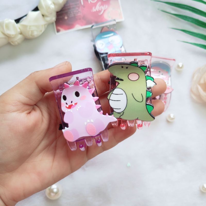 [HÀNG LOẠI 1 CHO TÓC NHIỀU] Kẹp càng cua cao cấp hình khủng long thú cưng 3 răng 5 răng