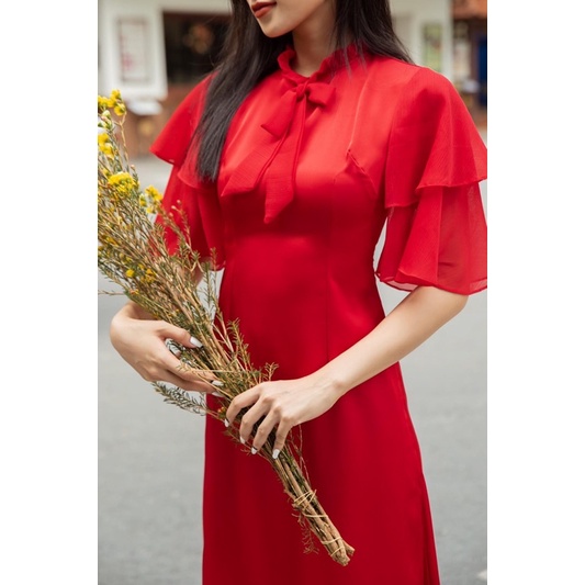 Ceci Cela - Áo Dài Nơ Cột Nữ Tính Tay Rủ Viên Minh 5