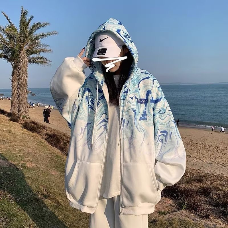 Áo Khoác Hoodie Nam Dáng Rộng In Họa Tiết Thời Trang Hàn Quốc Cho Cặp Đôi áo khoác hoodie cặp áo khoác hoodie nam form rộng áo khoác bomber nữ