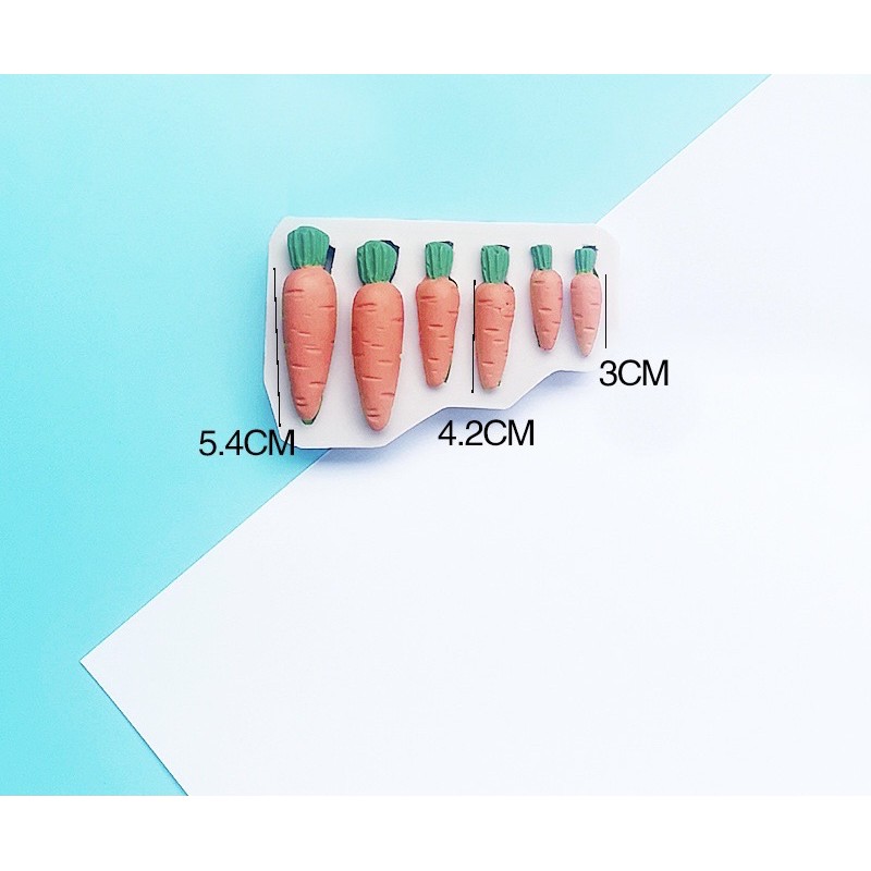 silicon 6 củ cà rốt làm bánh