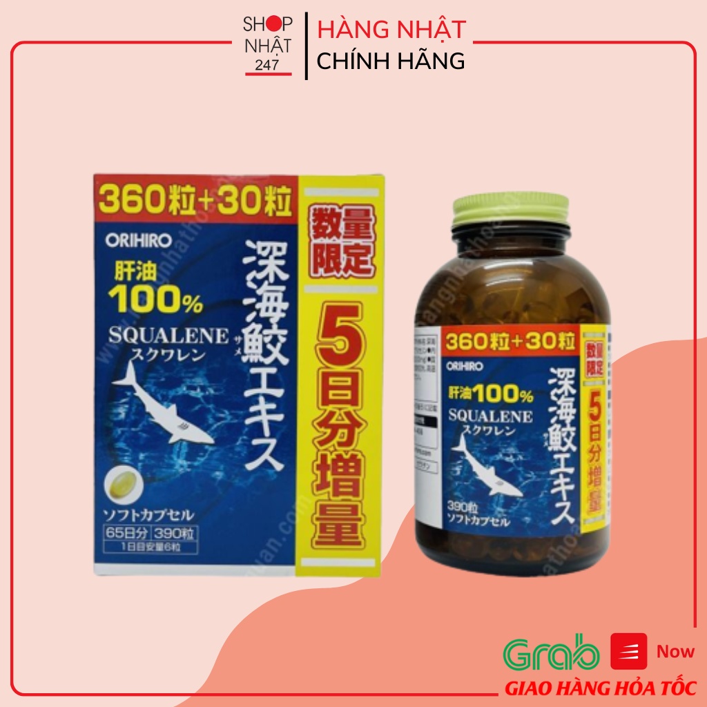 [Hỏa Tốc HN] Viên Uống Sụn Vi Cá Mập Squalene Orihio 360 Viên Nhật Bản