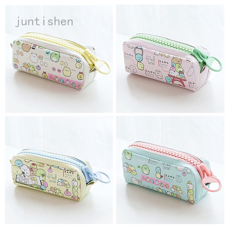 Bóp viết da pu khóa kéo lớn xinh xắn