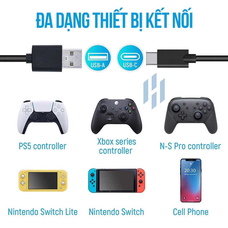 Dây sạc USB Type-C cho tay cầm PS5 cáp sạc Cable USB-C tay cầm Dualsense Playstation 5