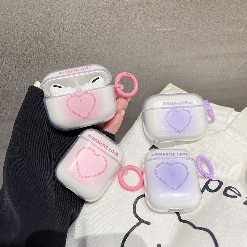 Vỏ Bảo Vệ Hộp Sạc Tai Nghe Airpods 1 2 3 Pro Bằng Silicon Tpu Mềm Trong Suốt Họa Tiết Màu Nước