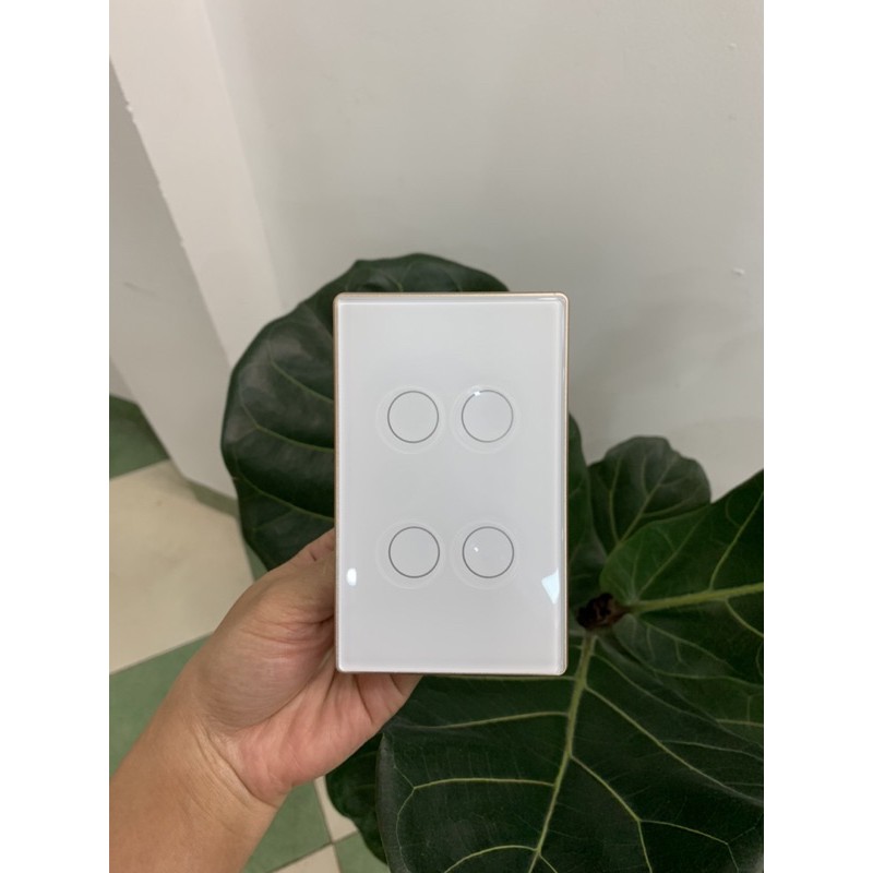 Công Tắc Zigbee Tuya Nút Lõm Viền Vàng Hẹn Giờ Điều Khiển Từ Xa Dùng App Tuya Smart Hoặc Smartlife Ra Lệnh Giọng Nói