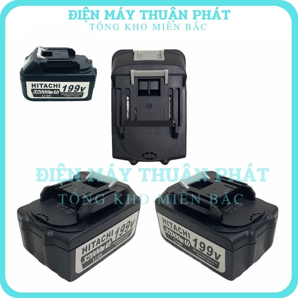Pin máy khoan hitachi  makita dewalt máy 10 cell màu tím 199V, 118V