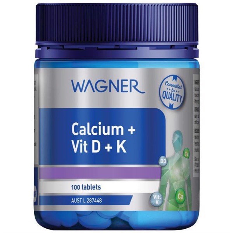 Wagner Calcium + Vitamin D + K 100v