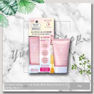 Cc serum dưỡng trắng da senka white beauty serum in cc spf50+ pa++++ 40g