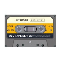 Bộ 2 dải washi tape 3m hình cuộn băng radio vintage trang trí bullet journal WA07