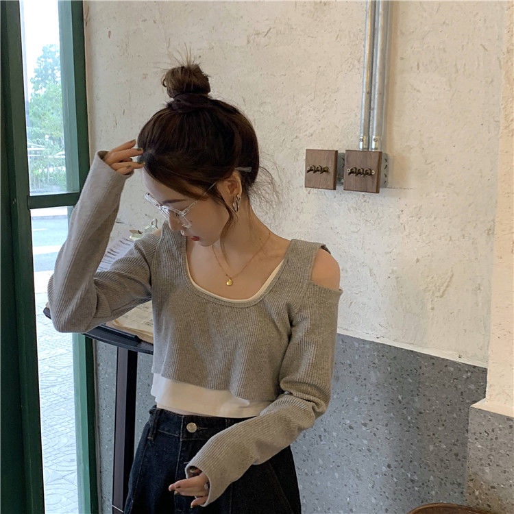 Set Áo Thun Tay Dài Thời Trang Mùa Thu Trẻ Trung Cho Nữ