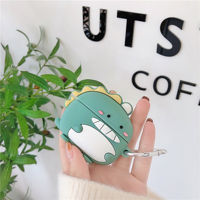 Vỏ Ốp Case Airpod Airpods bảo vệ bao đựng tai nghe không dây bluetooth hình Dino 1/2/Pro/i12/i9/i7/tws chống va đập