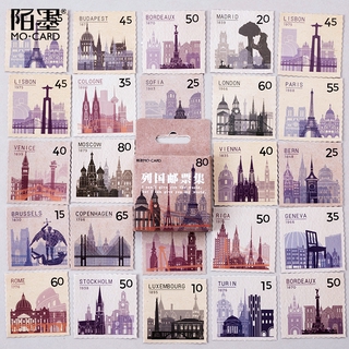 Aroee Sticker Bộ 46 Dán Trang Trí Nhật Ký Phong Cách Retro