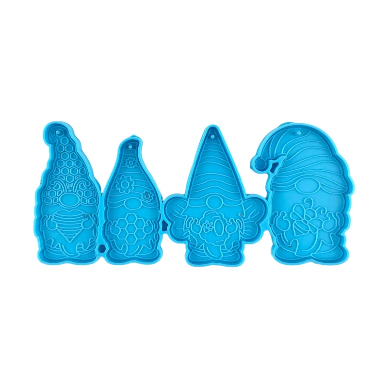 Khuôn Silicone Làm Móc Khóa Hình Ông Già Noel / Chú Ong Nhỏ Đáng Yêu