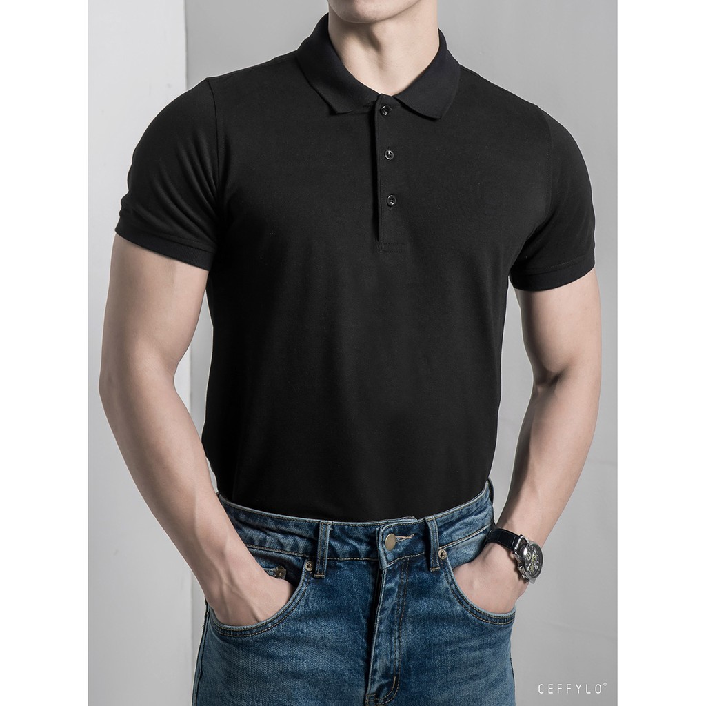 [FREESHIP] Polo nam trơn basic thời trang cao cấp CEFFYLO vải cotton mềm mịn | BigBuy360 - bigbuy360.vn